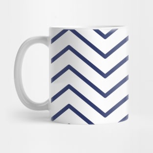 Blue Zigzag Lines Pattern Mug